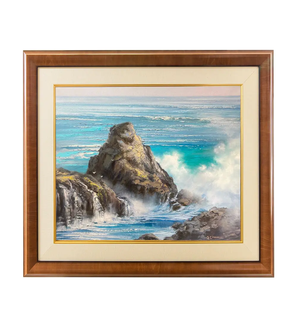 Original Painting: Against Surging Waters By George Eguchi 1