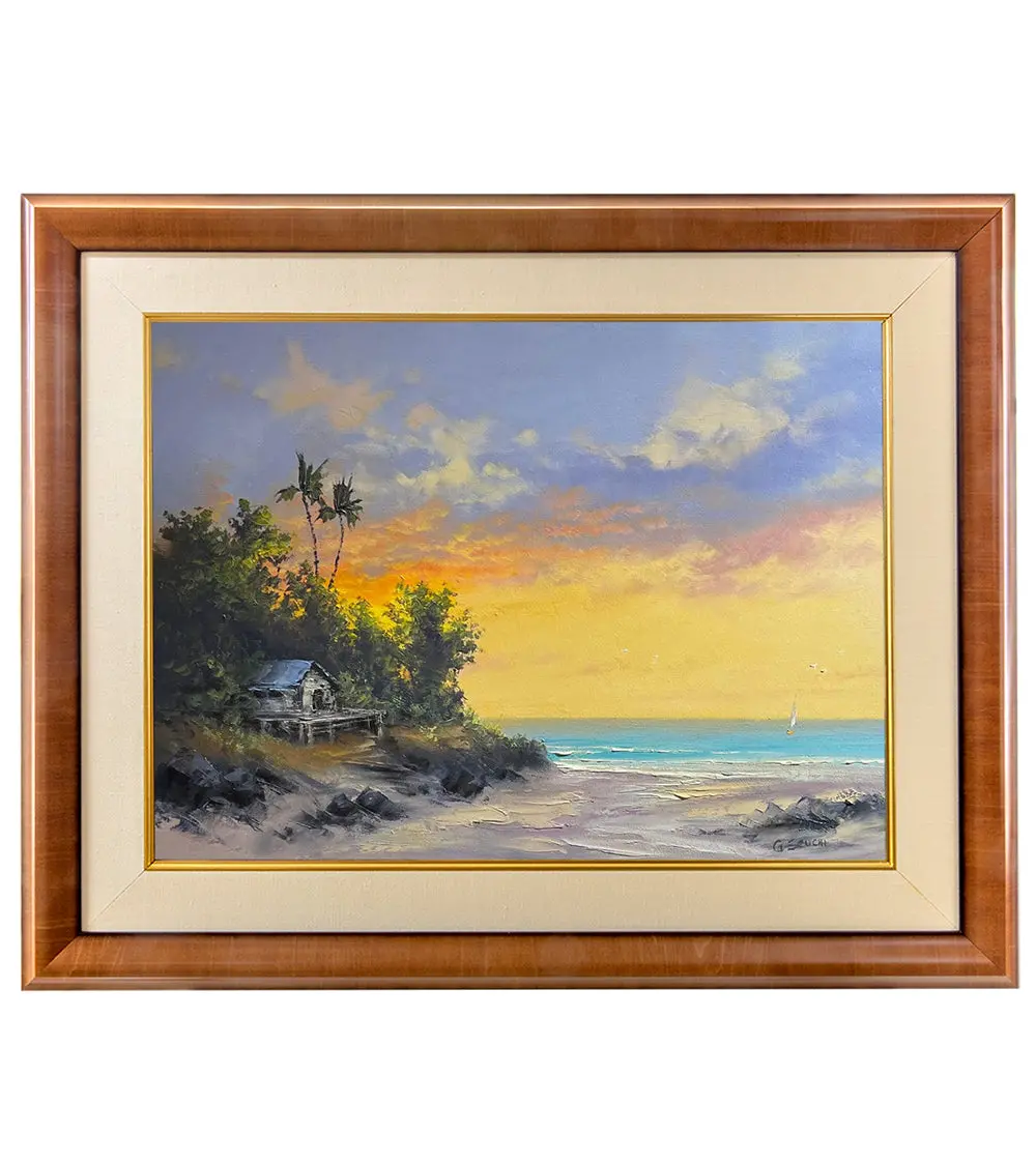 Original Painting: Warm Skies Coastal Sanctuary By George Eguchi 1