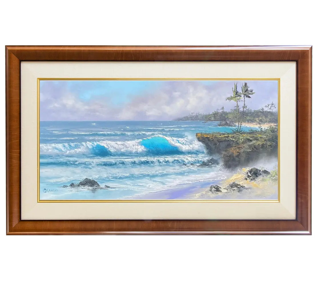 Original Painting: Rumble Of Pounders Beach By George Eguchi 1