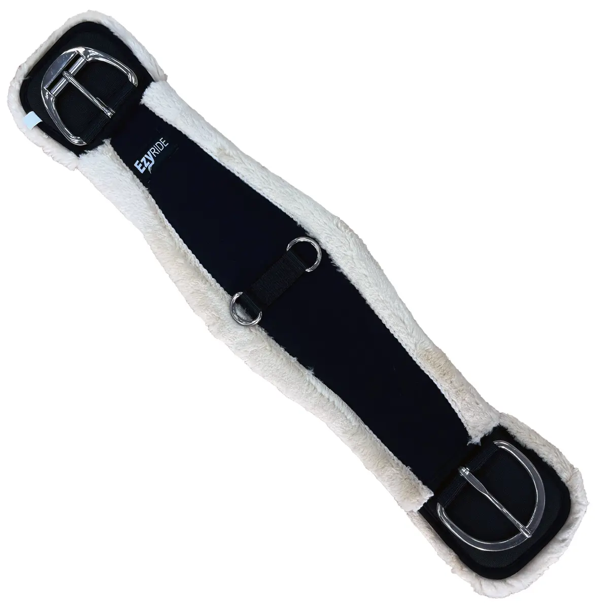 Ezy Ride Western Girth Anatomical Deluxe Fleece Black 1