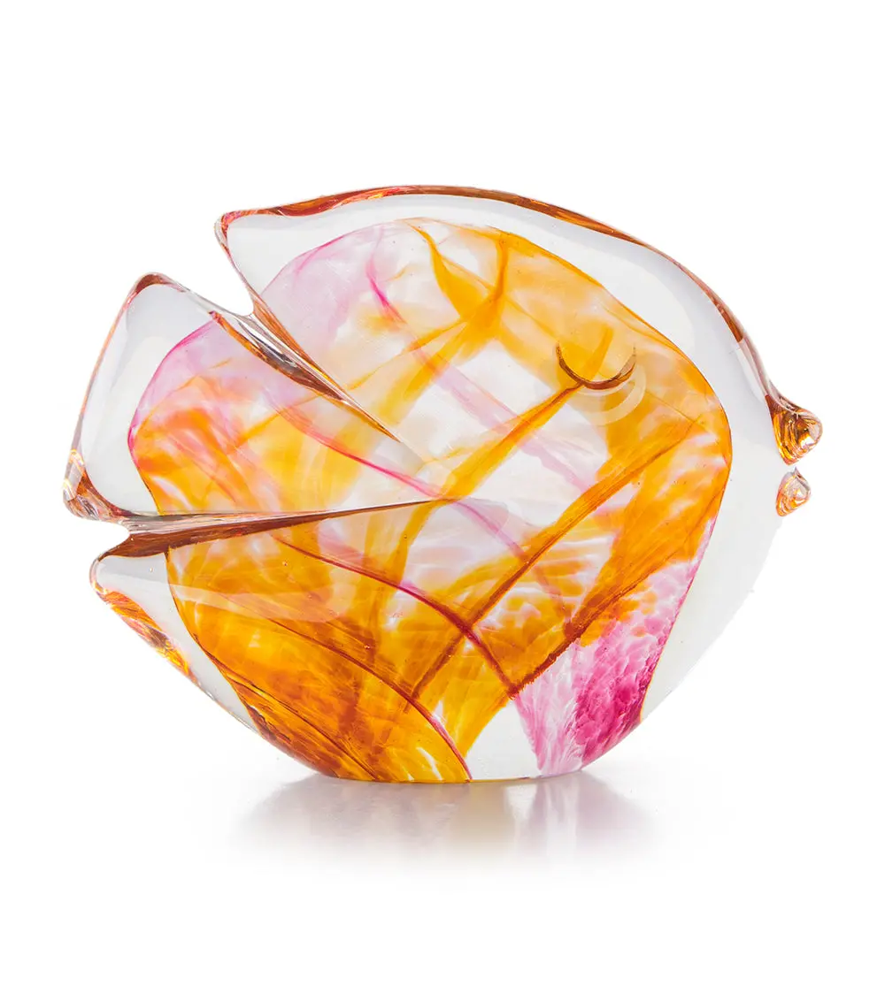 Glass Fish "Pink Amber" By Jim Graper 1