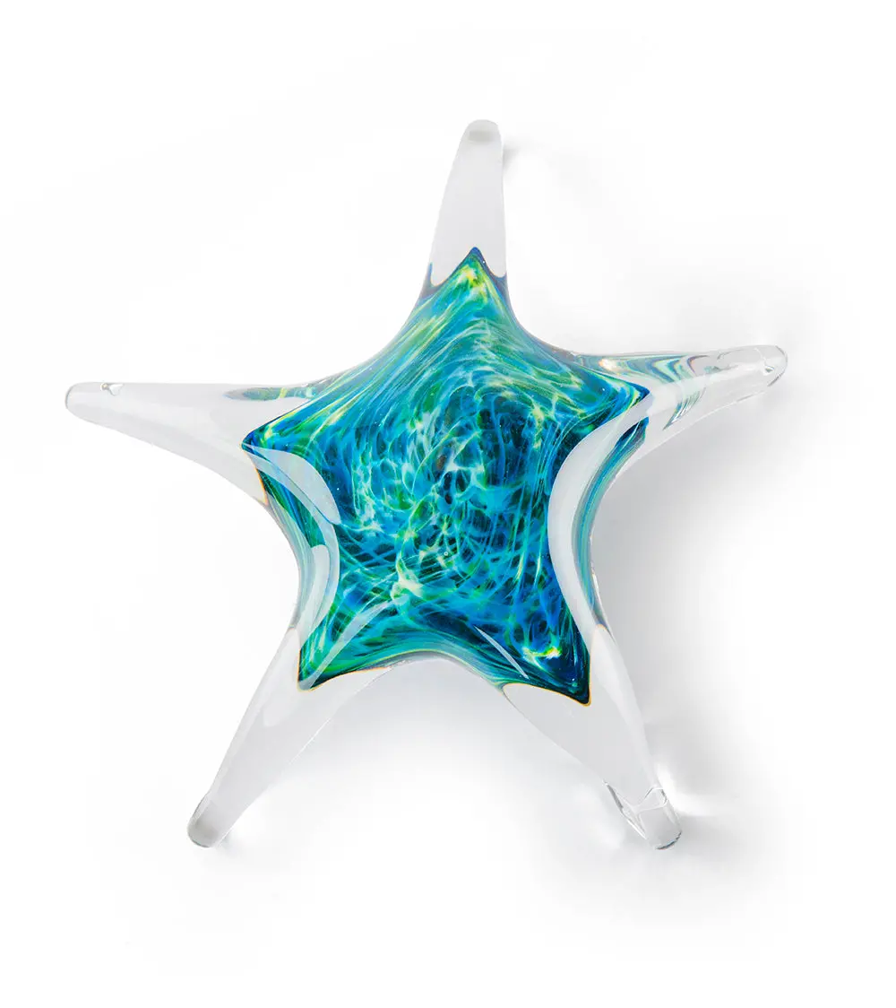 Glass Starfish "Blue Green" By Jim Graper 1