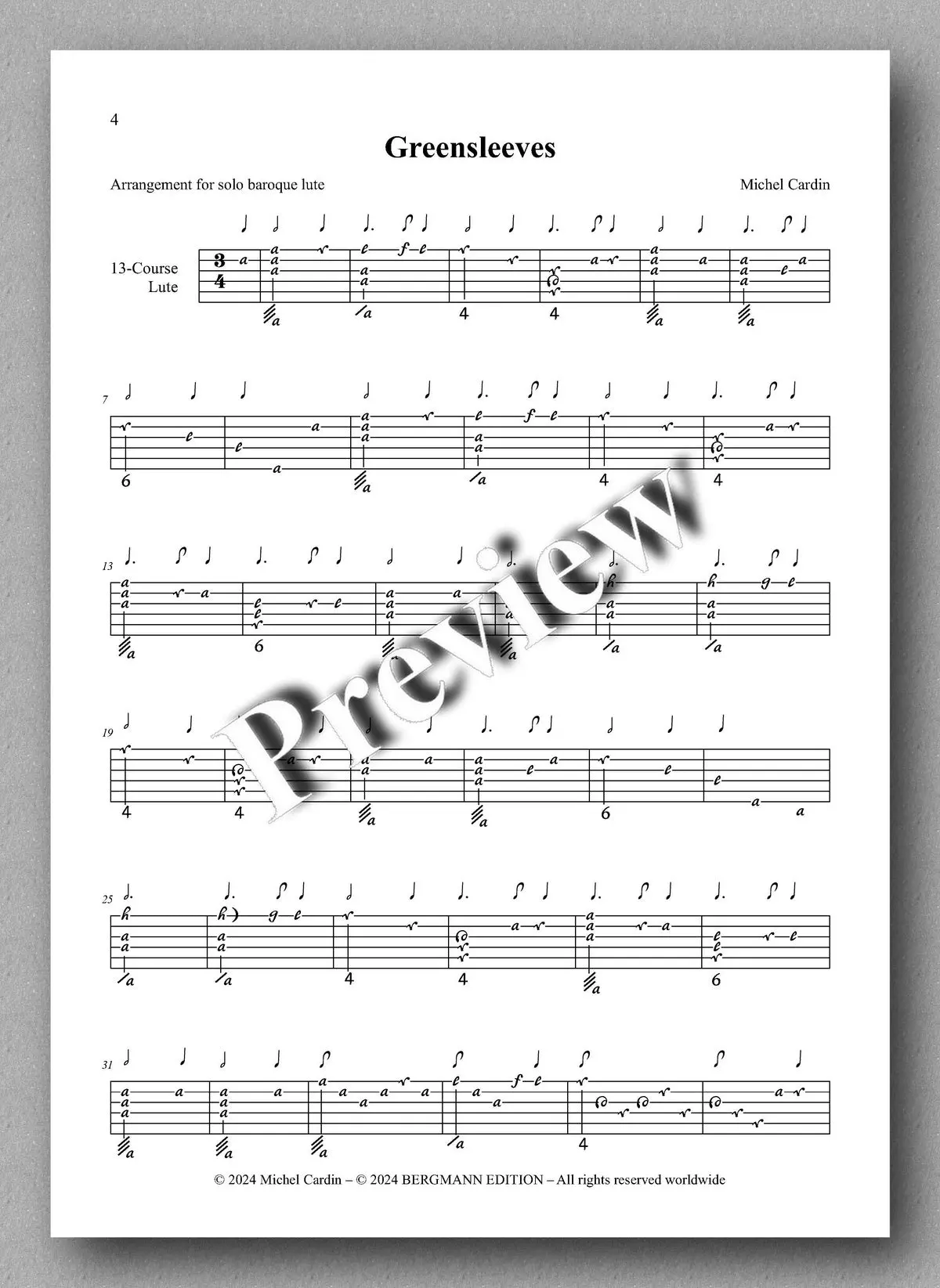 Cardin, Greensleeves And Canon De Pachelbel 2