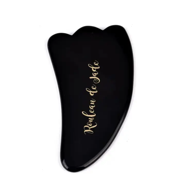 Gua Sha Lift Anti-Inflammatory Feather - Black Obsidian 1