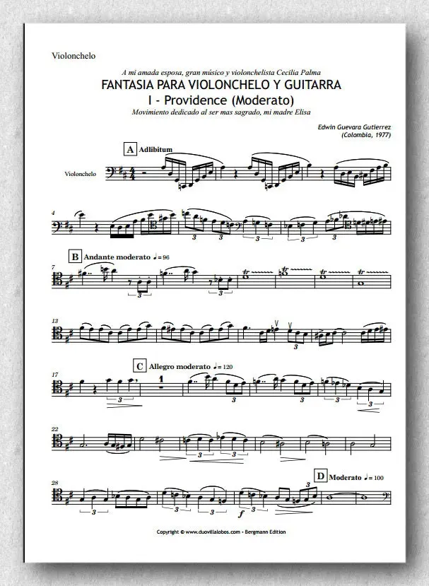 Gutierrez, Fantasià Para Violonchelo Y Guitarra 2
