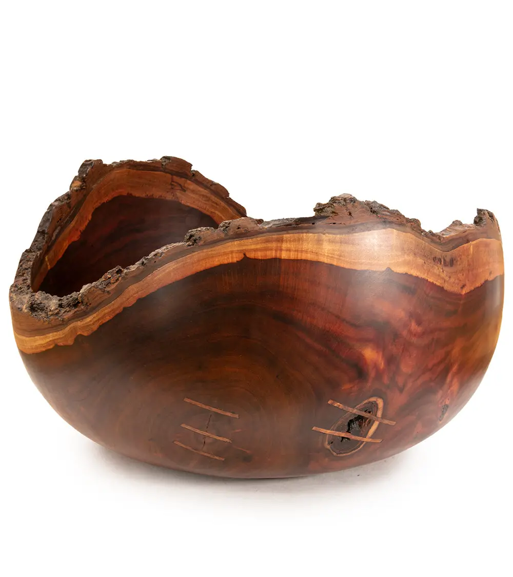 Milo Bowl With Bark And Koa Stitch #2526 By Aaron Hammer 1