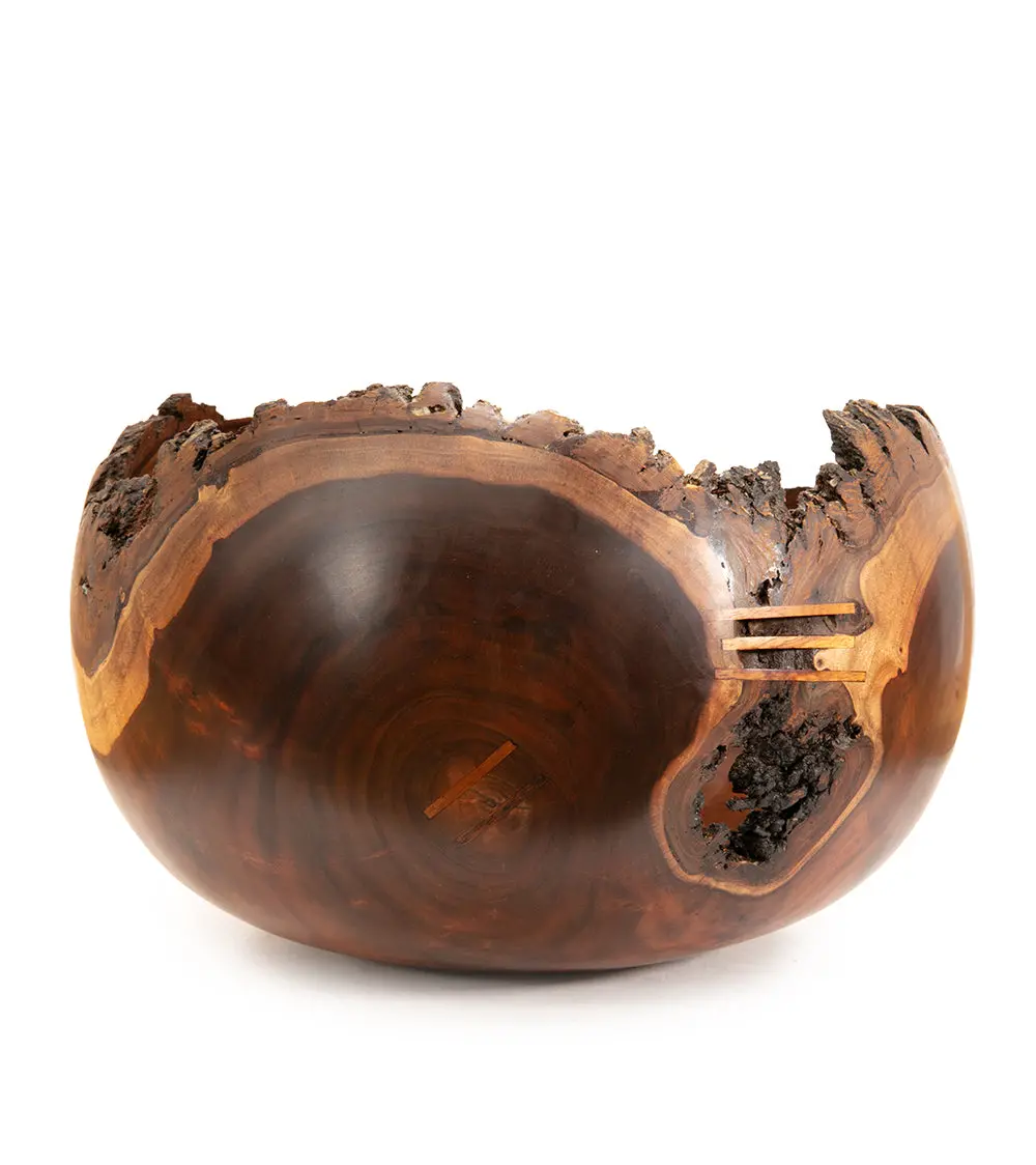 Milo Bowl With Bark And Koa Stitch #2527 By Aaron Hammer 1