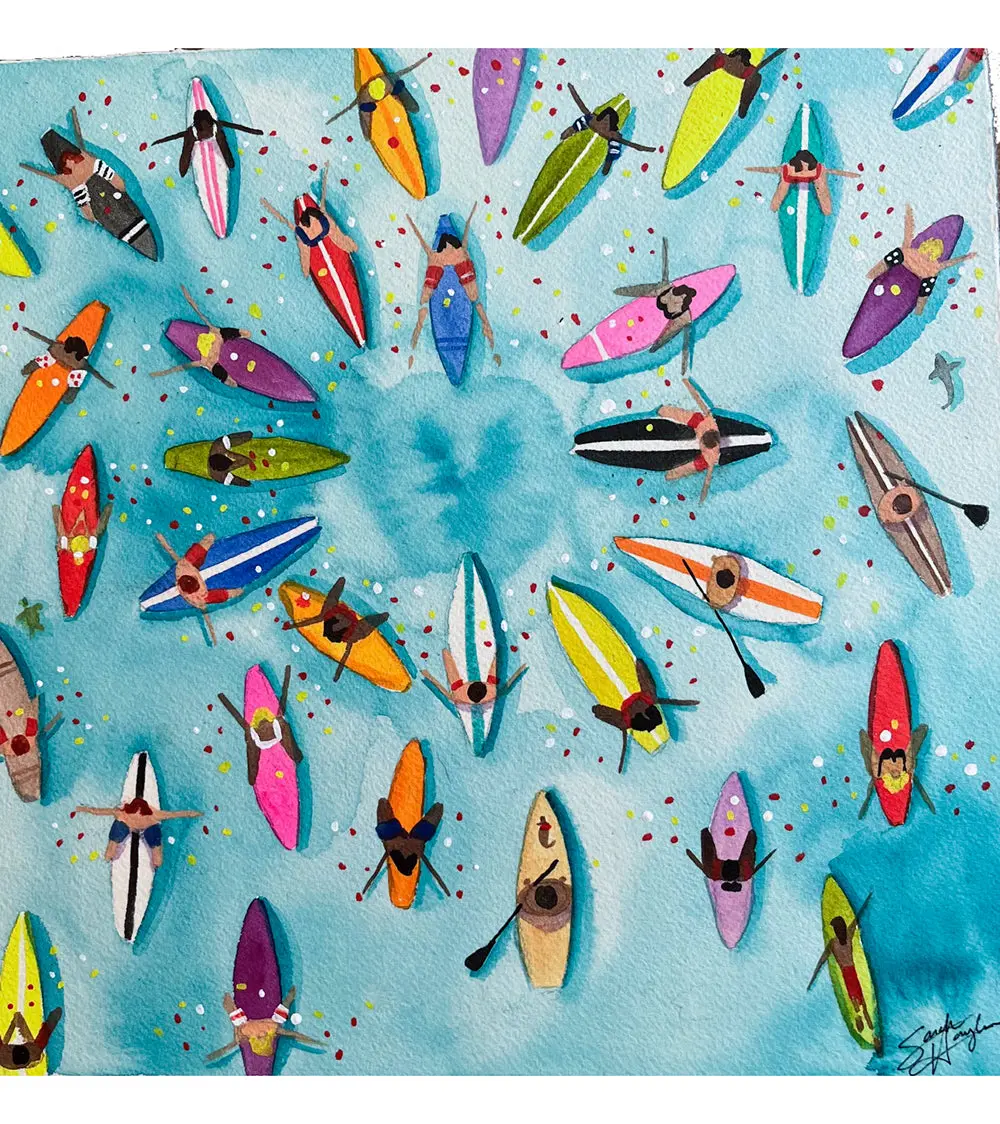 Paddle Out For Lahaina #113 By Sarah Houglum 1