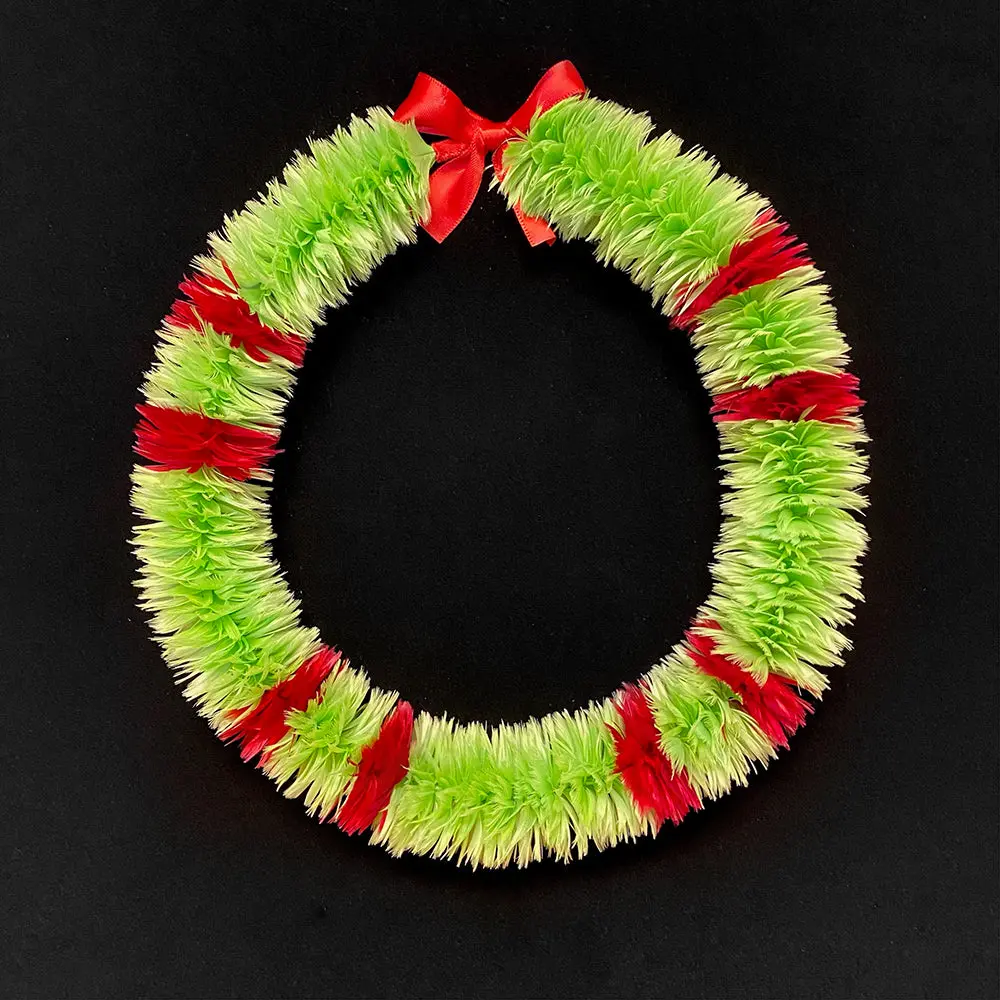 Happiness Lime Green/Wine Red Poepoe #29417 1