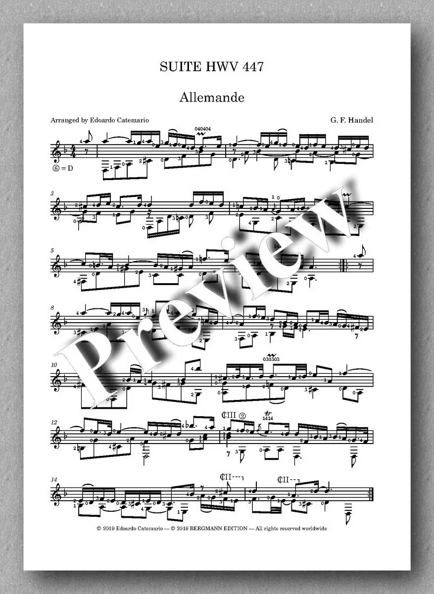 Handel-Catemario, Suite Hwv 447 2