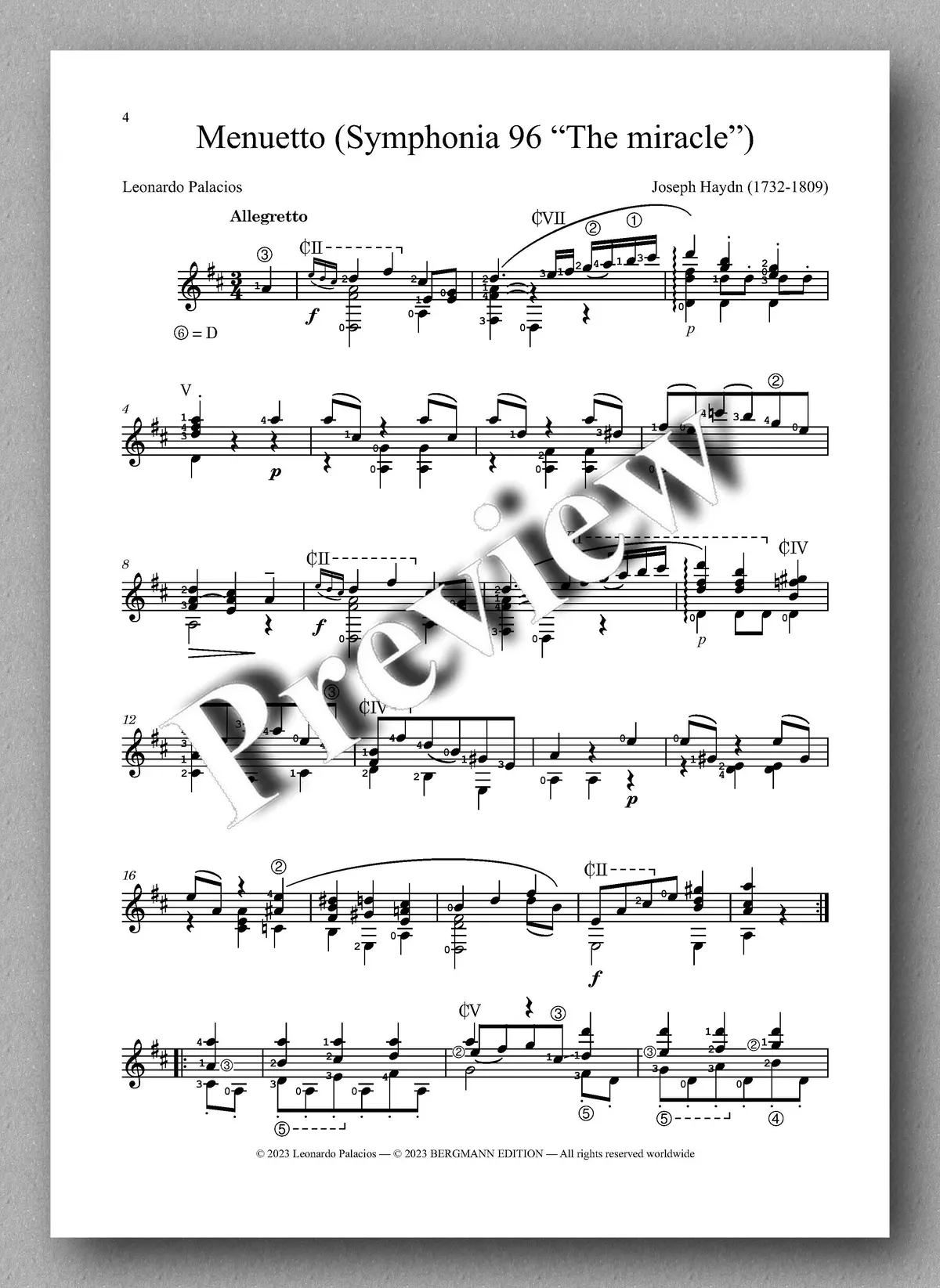 Haydn-Palacios, Menuetto 2