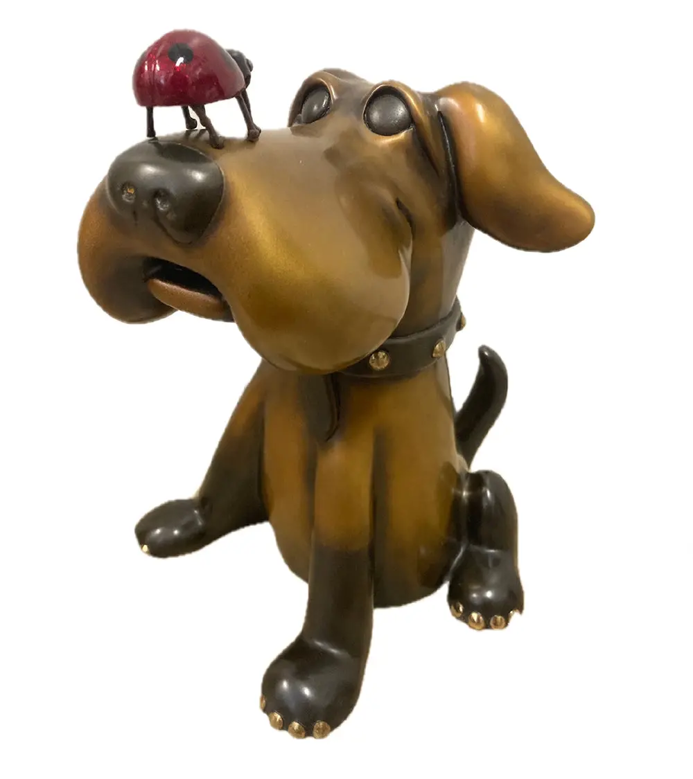 Bronze Sculpture "Herbert With Ladybug" By Marty Goldstein 1