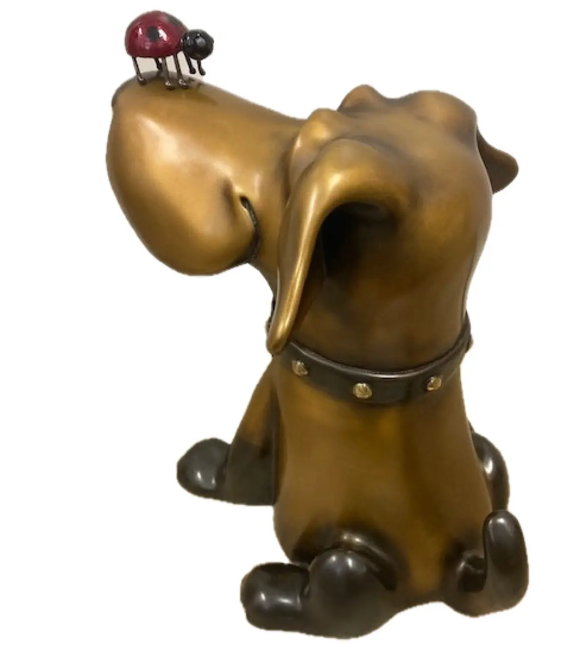 Bronze Sculpture "Herbert With Ladybug" By Marty Goldstein 2