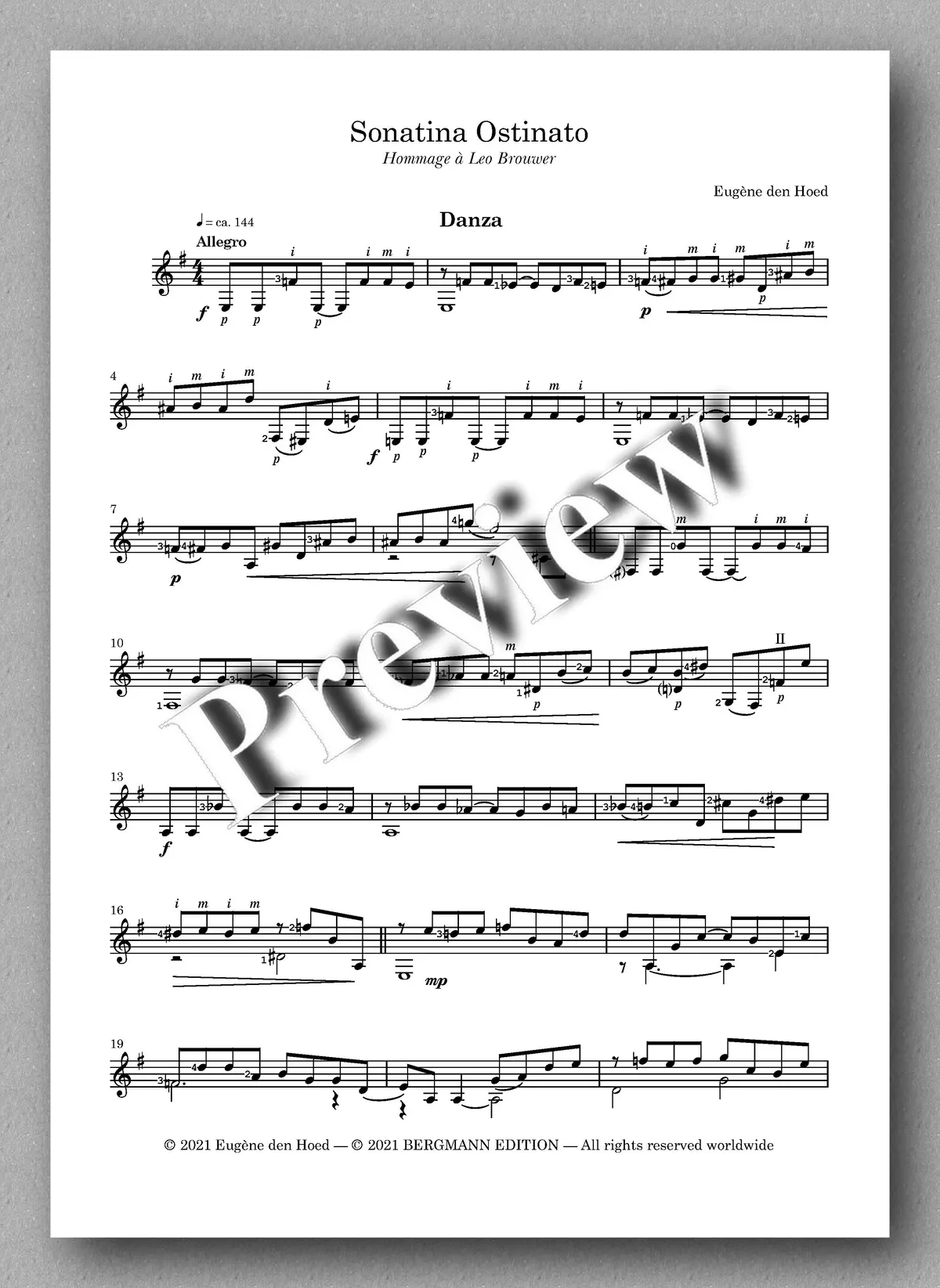 Hoed, Sonatina Ostinato 2