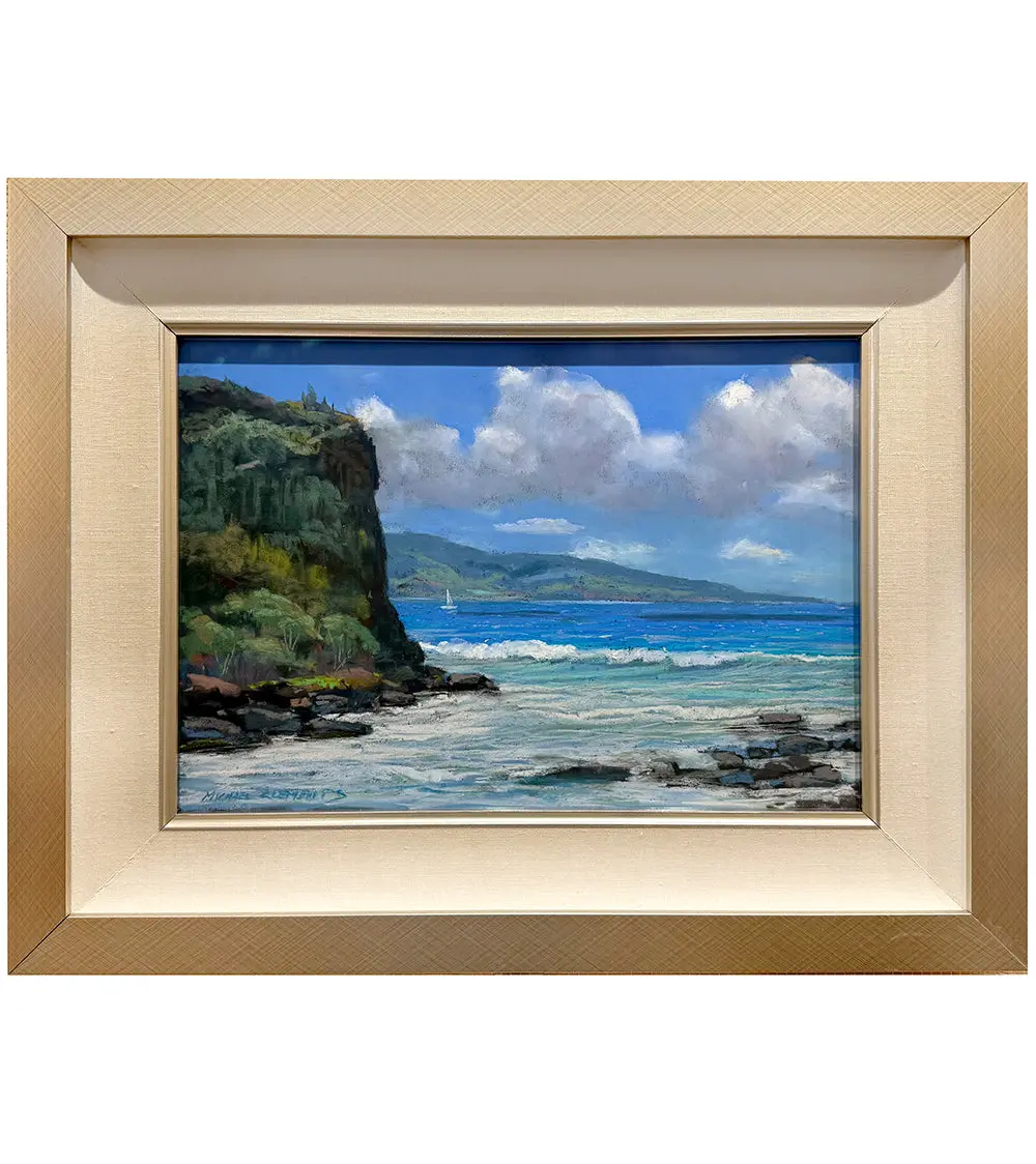 Original Pastel Painting "Honokohau Bay" By Michael Clements 17 X 12 2