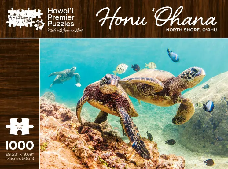 "Honu Ohana" Wooden Jigsaw Puzzle 1