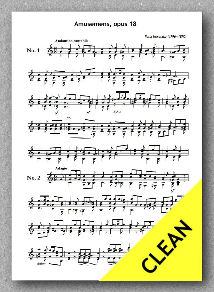 Horetzky, Opus 18, Amusemens 2
