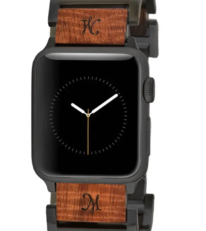 Koa Hybrid Black Apple Watch Band 1