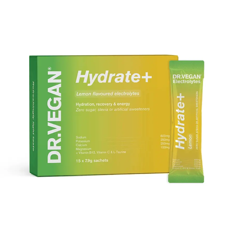 Hydrate+ Electrolyte Drink Mix – Lemon, 15 Sachets 1