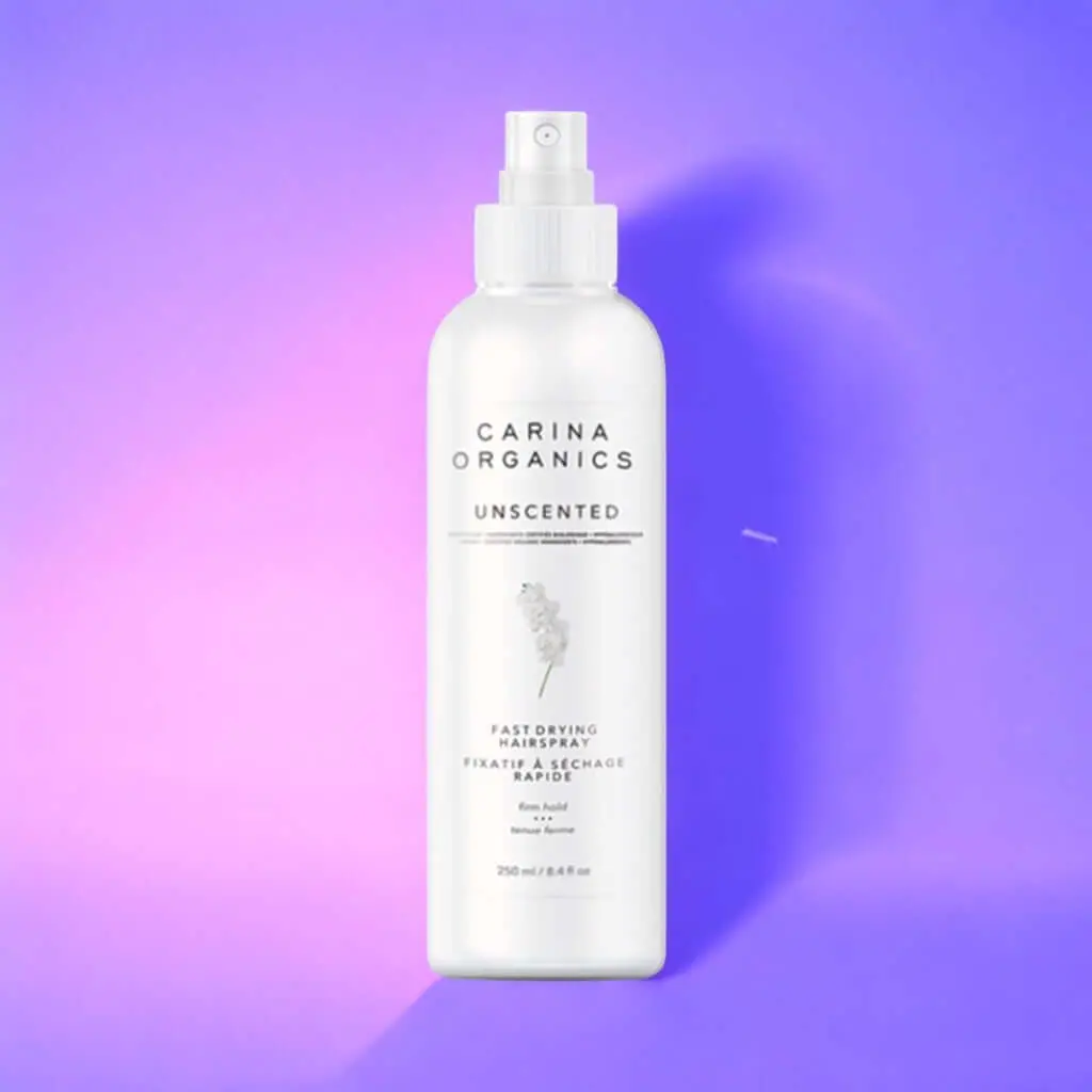 Unscented Fast Drying Hair Spray 250Ml - Carina Organics 1