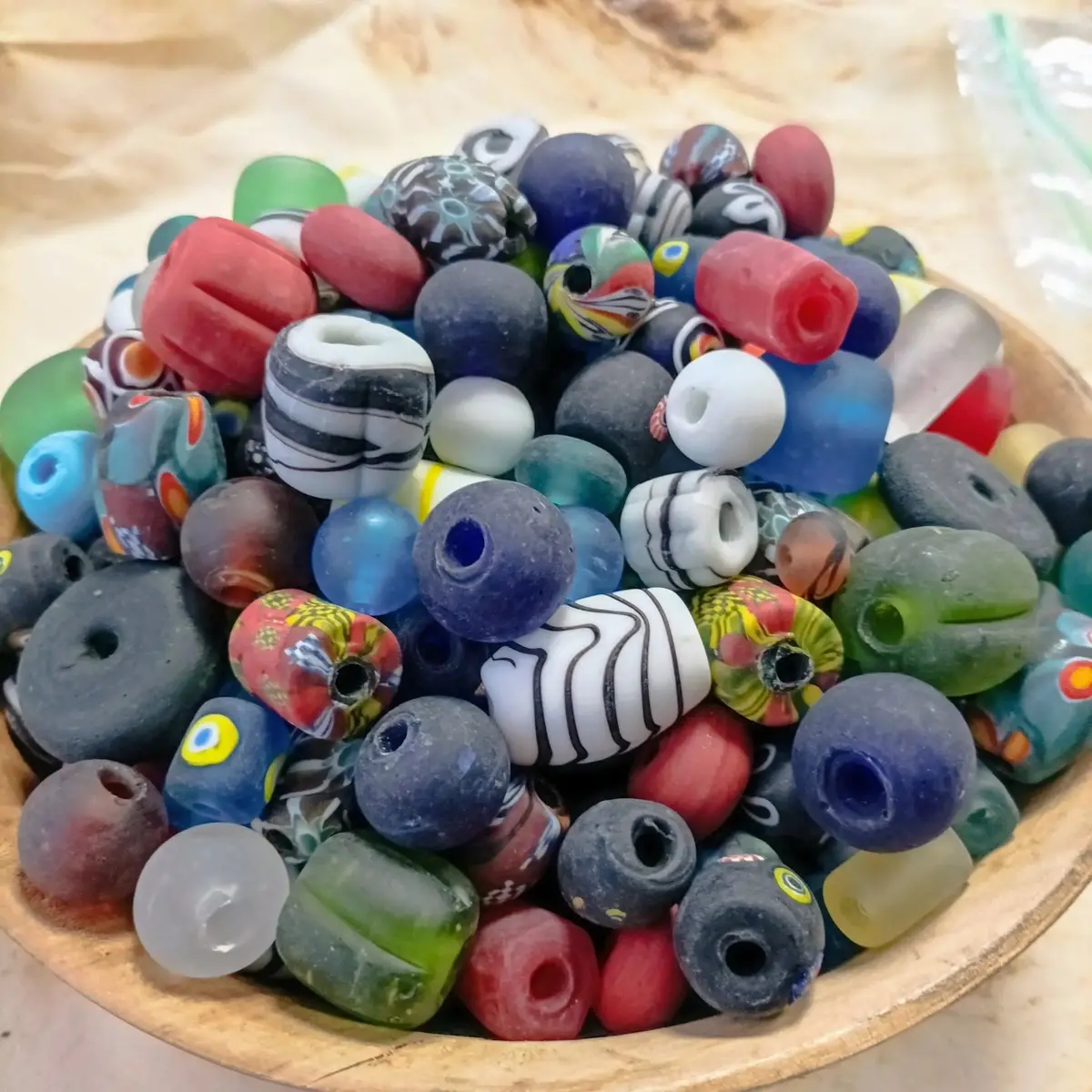 Assorted Handmade Glass Viking Beads From Birka 1