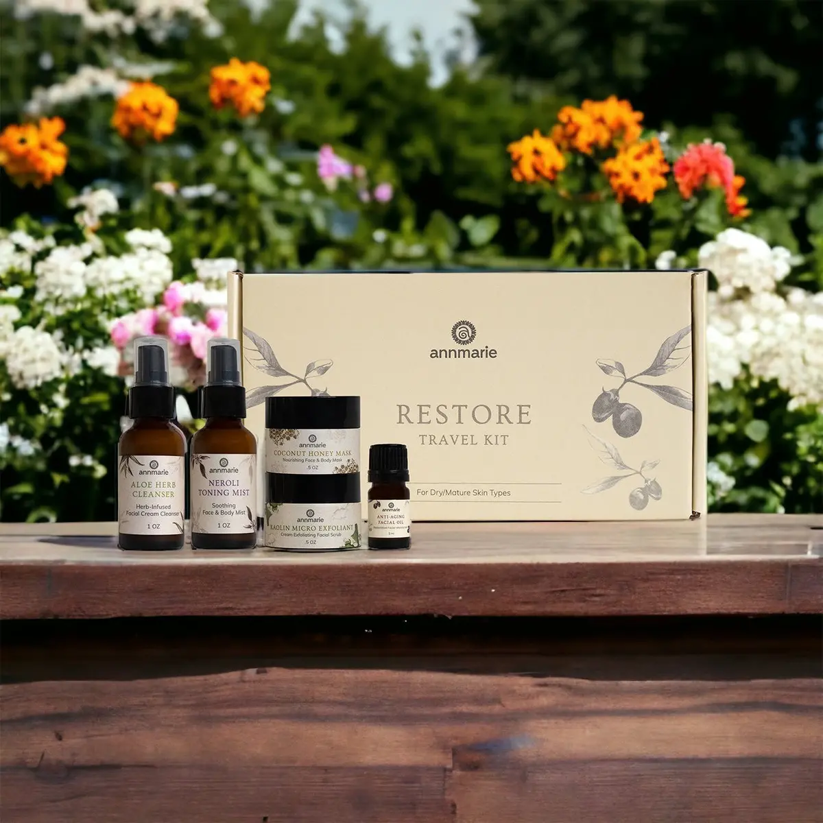 Travel Kit Box Restore - Anti Ageing/Dry Skin Care - Annmarie Skin Care 1