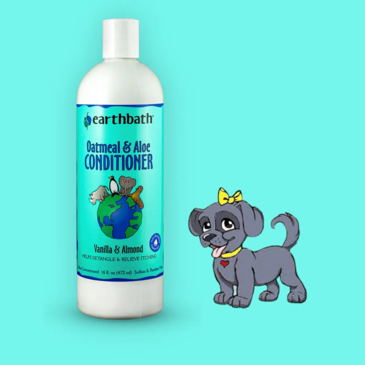 Dog Conditioner Earthbath Oatmeal & Aloe - Vanilla & Almond 472Ml 1