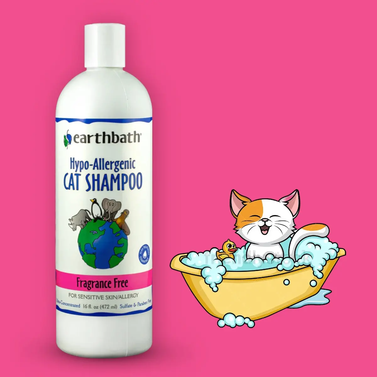 Cat Shampoo Earthbath - Hypo Allergenic 472Ml 1