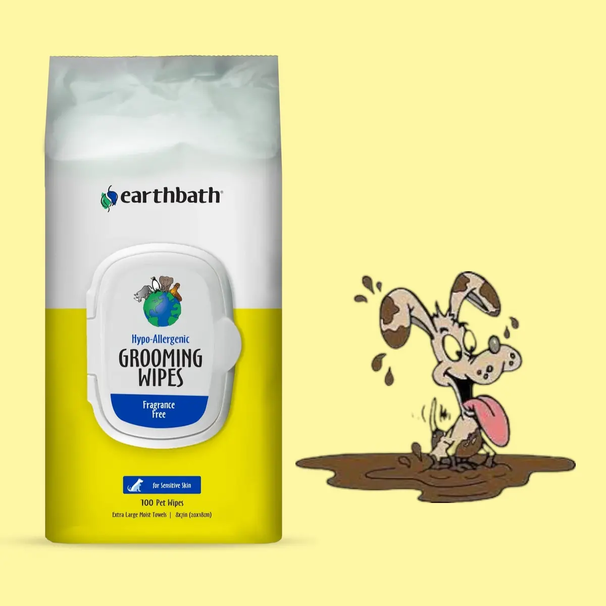 Grooming Wipes Hypo Allergenic For Dogs - Earthbath 2