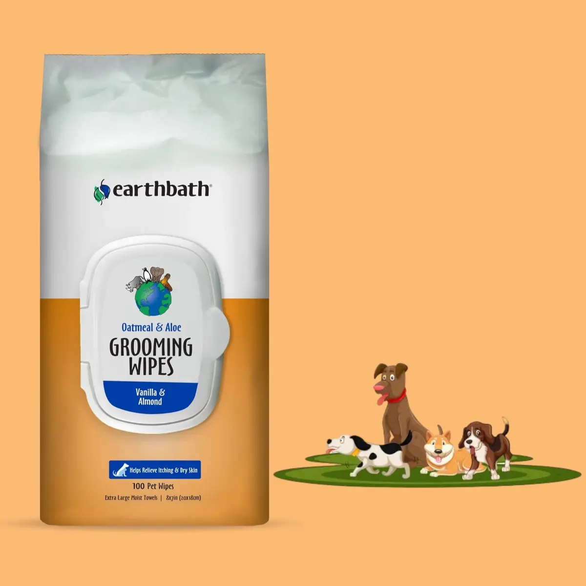Dog Grooming Wipes - Oatmeal & Aloe - Vanilla & Almond 2