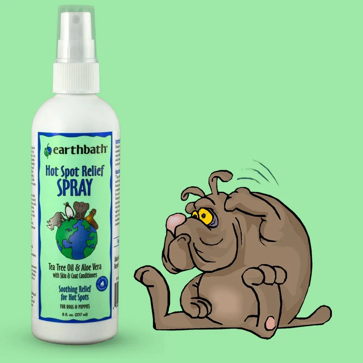Dog Hot Spot & Itch Relief Earthbath - Tea Tree Oil  8Oz / 237Ml 1
