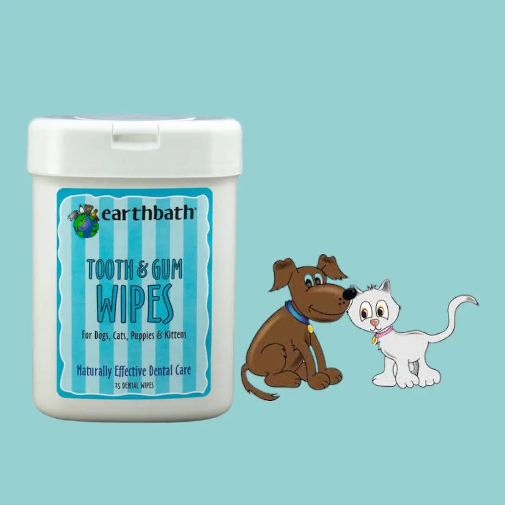 Dogs & Cats Tooth & Gum Wipes Earthbath  - 25'S 1