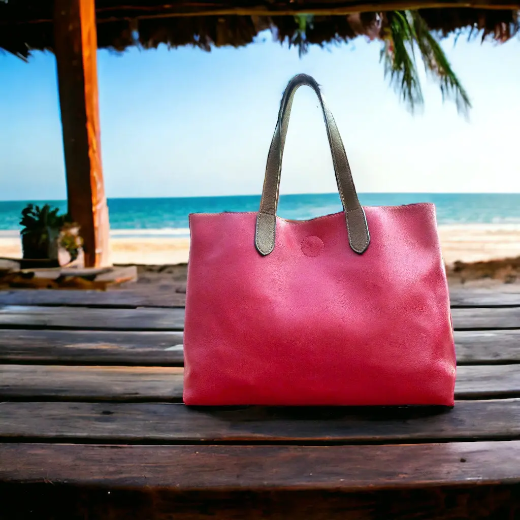 Mariah Medium Convertible Tote - Red 1