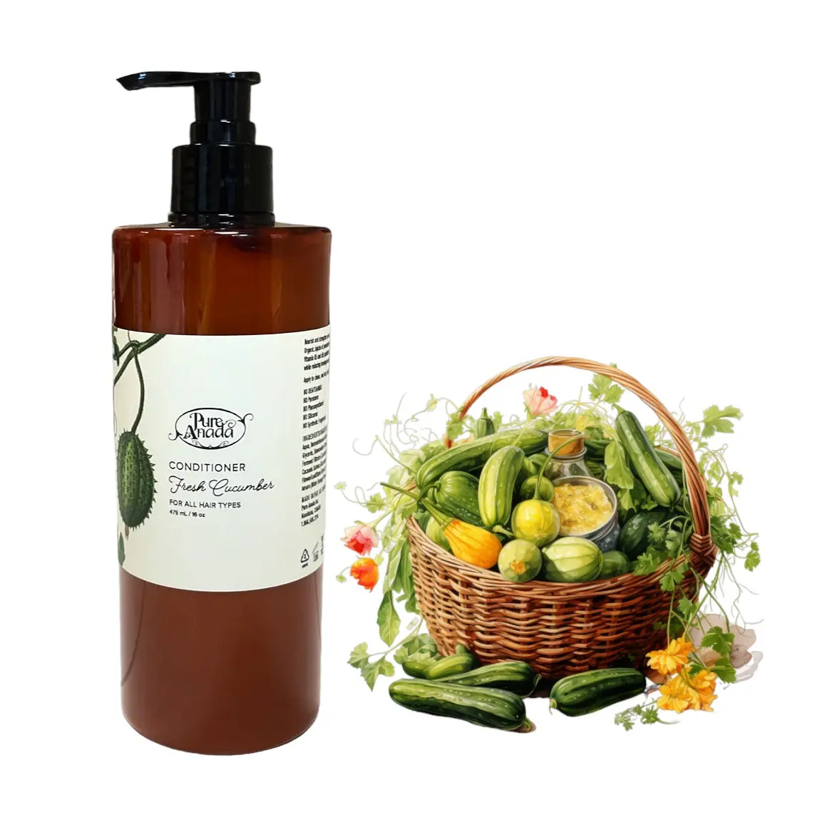 Fresh Cucumber Natural Conditioner - Pure Anada 475Ml 1