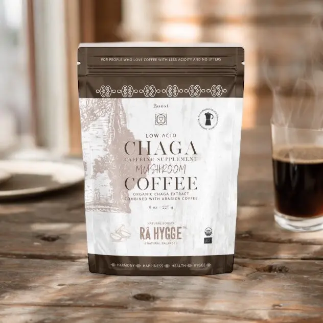 Chaga Mushroom Coffee Espresso Ground 227 G / 8 Oz - Ra Hygge 1