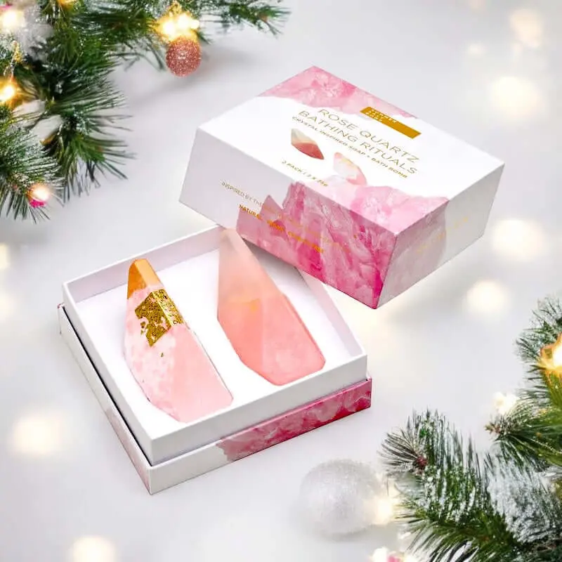 Rose Quartz Bathing Rituals | 2 Pack (Soap & Bath Bomb) 1