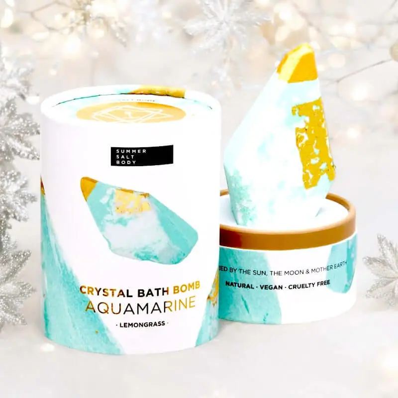 Aquamarine Bath Bomb - Lemongrass 1