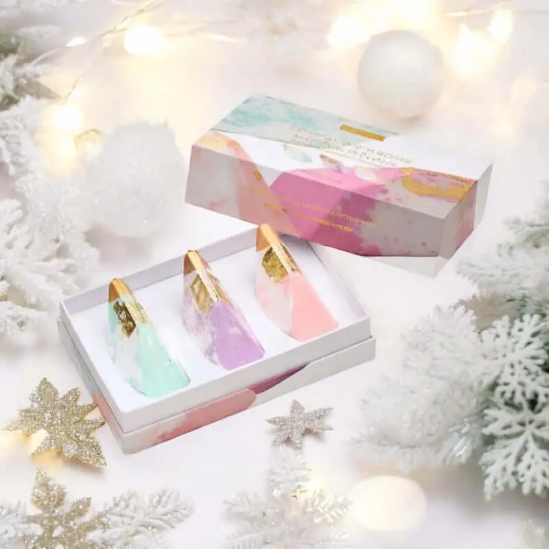 Crystal Bath Bomb Bathing Rituals - 3 Pack (Aquamarine + Amethyst + Rose Quartz) 1
