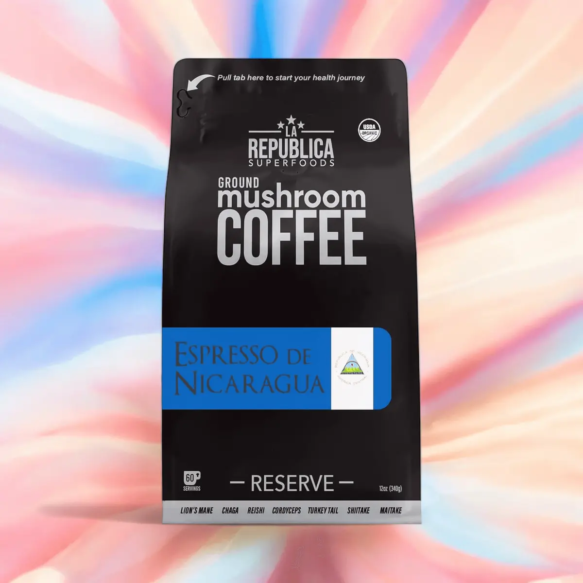 Espresso De Nicaragua Ground Mushroom Coffee - La Republica 1