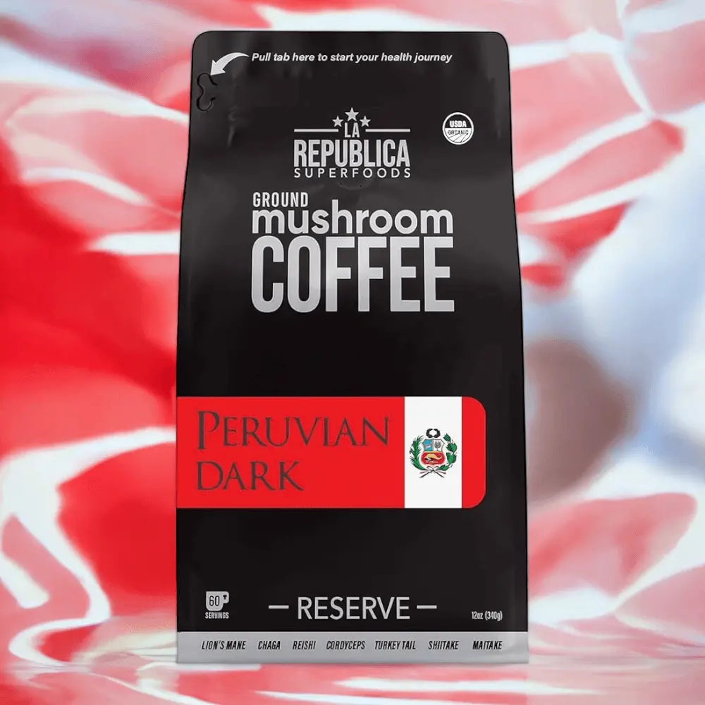 Peruvian Dark Ground Reserve Mushroom Coffee - La Republica 1