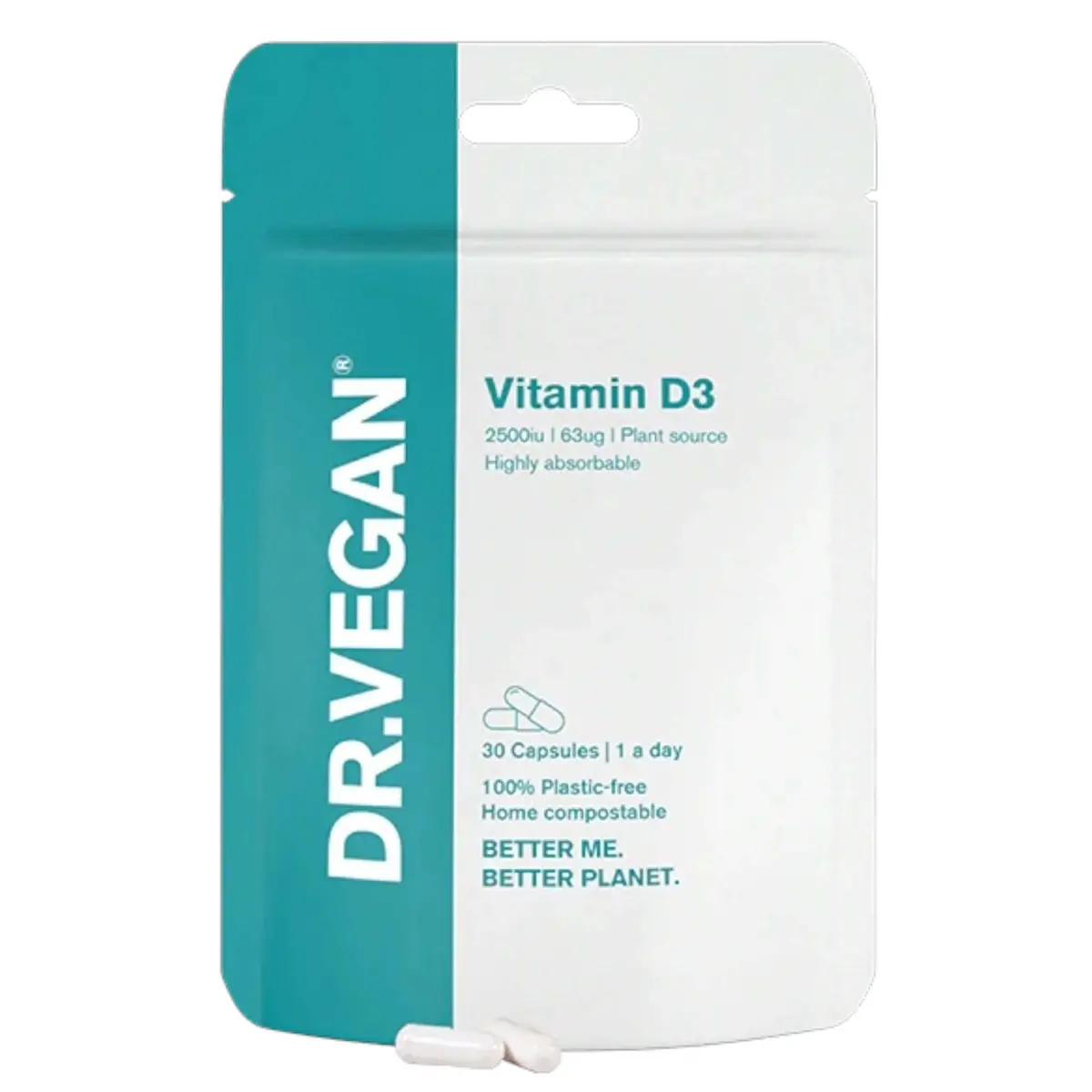 Dr.Vegan Vitamin D3 2500Iu (63Ug) - 30 Capsules 1