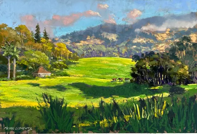 Original Pastel Painting "Hanamu Road View" By Michael Clements 18X12 1