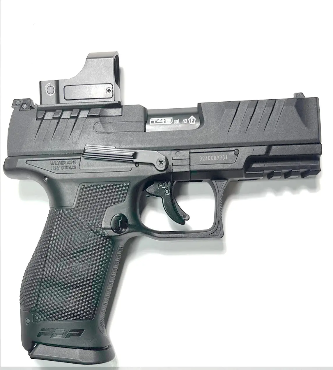 T4e Walther Pdp Compact 4" W/ Axeon Mdpr2 Red Dot Scope Paintball Marker - .43 Cal-Black 1