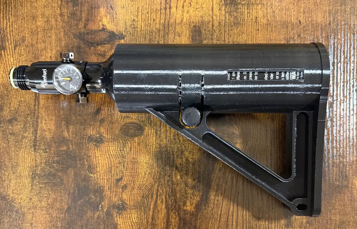 New! Hsa Ar Style Stock For 13Ci Or Any 2" Diameter Hpa Tank - Toolless Adjustable Free Floating! 1