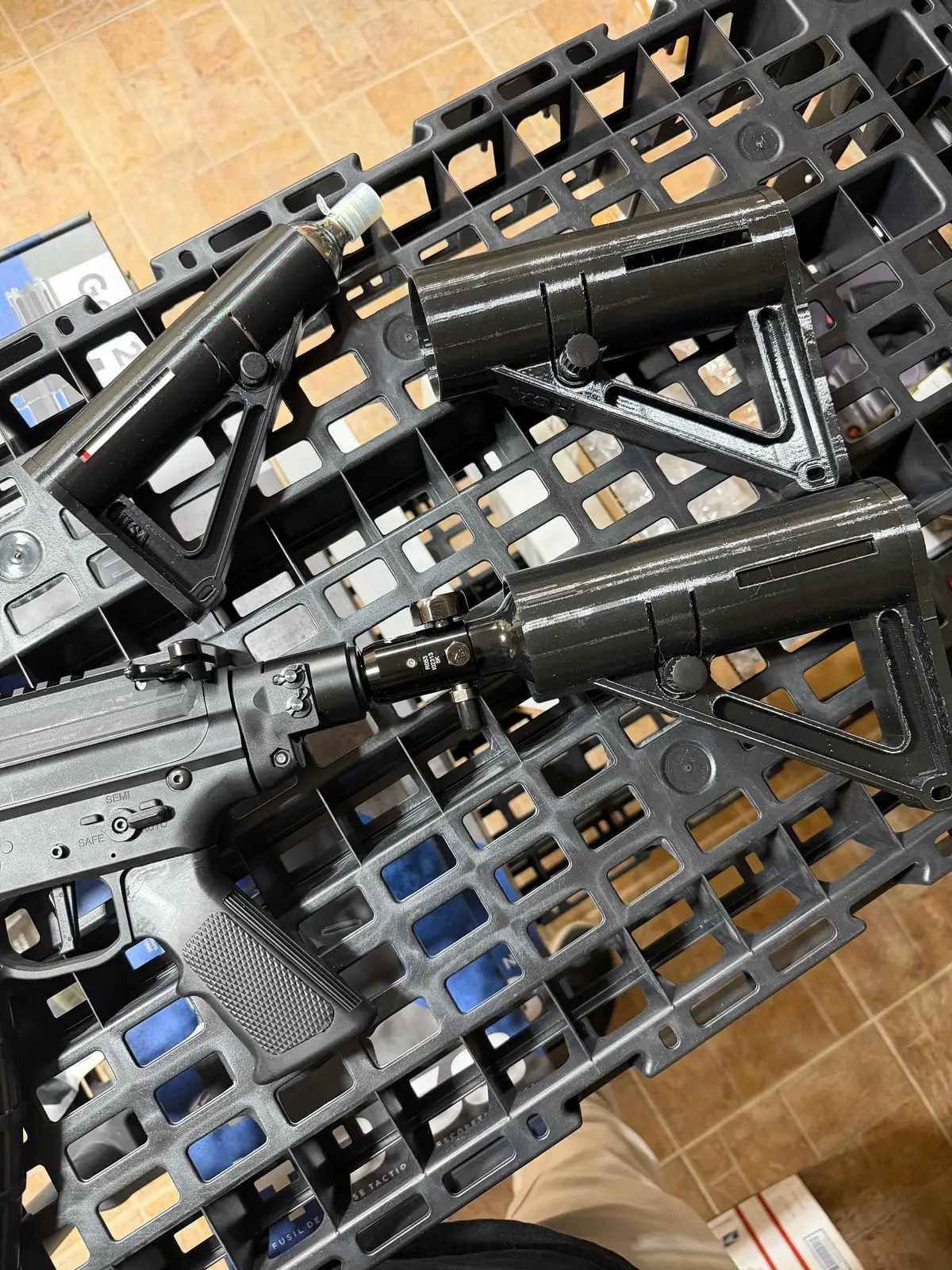 New! Hsa Ar Style Stock For 13Ci Or Any 2" Diameter Hpa Tank - Toolless Adjustable Free Floating! 2