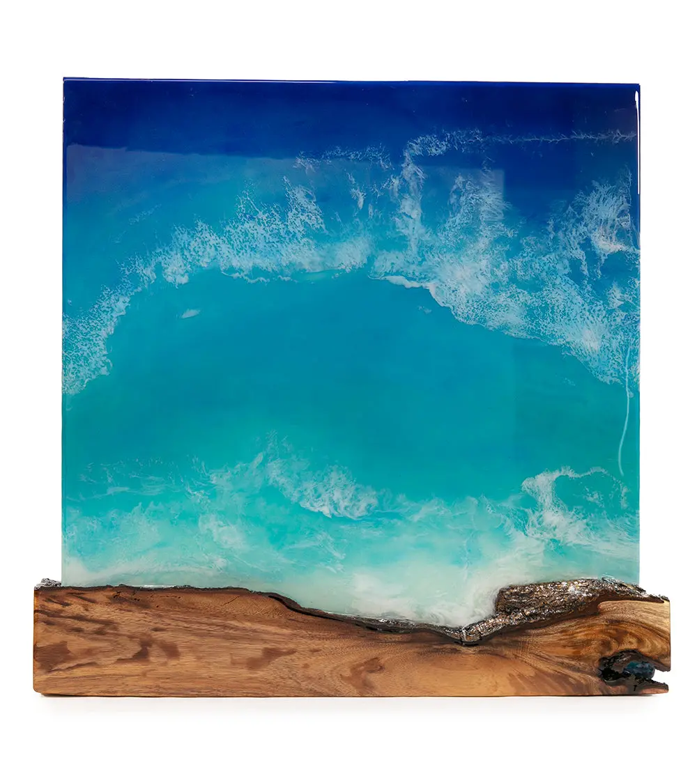 Koa/Resin Wall Art "Kalaeʻo Makaha" By S. Isaac Anderson 1