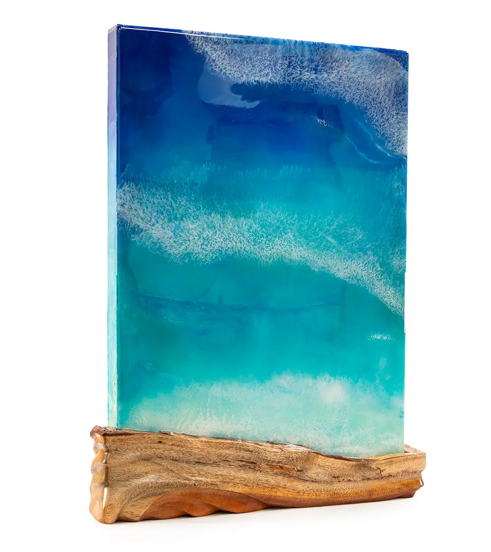 Koa/Resin Wall Art "Eheuʻanela Kuhaone" By S. Isaac Anderson 2