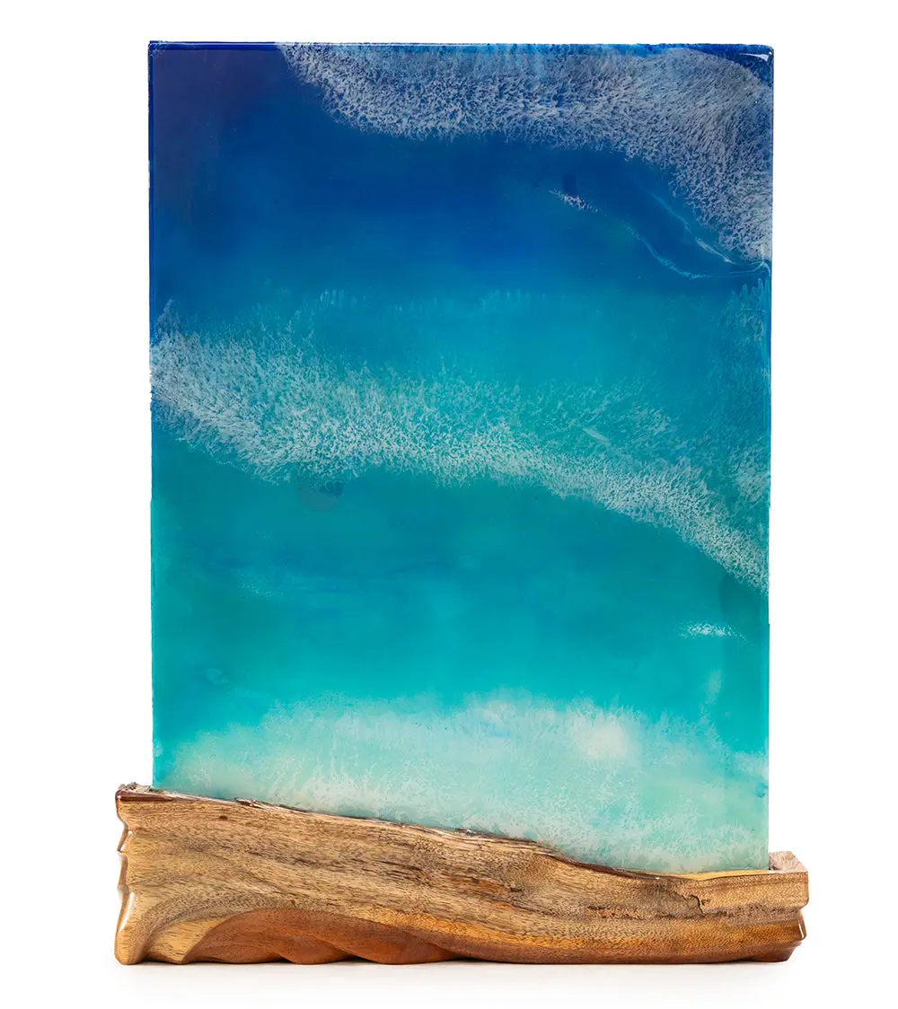Koa/Resin Wall Art "Eheuʻanela Kuhaone" By S. Isaac Anderson 1