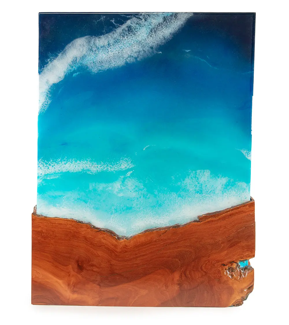 Koa/Resin Wall Art "Pukalani Ponds" By S. Isaac Anderson 1