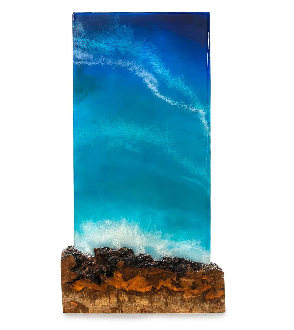 Mango/Resin Wall Art "Kaena Point 1" By S. Isaac Anderson 1